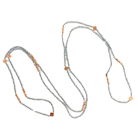 Hematite long necklaces model 0464