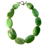 Chrysoprase necklace with oval elements - Agau Gioielli