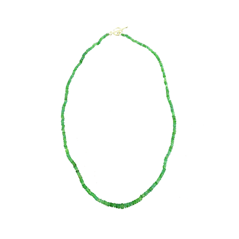 Faceted natural emerald necklace - Agau Gioielli