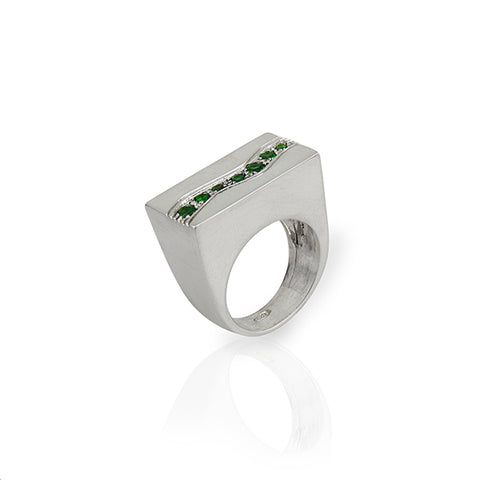 Rectangular Divina Ring - Agau Gioielli