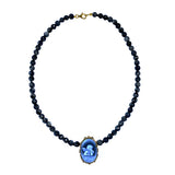 Cameo necklace with engraved angel model 0343 - Agau Gioielli