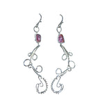 Baroque pendant earrings with stones - Agau Gioielli