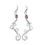 Baroque pendant earrings with stones - Agau Gioielli