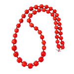 Coral paste long necklace