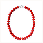 Coral paste choker necklace