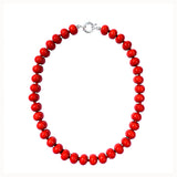 Coral paste choker necklace