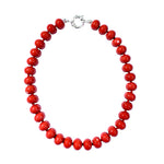 Coral paste choker necklace