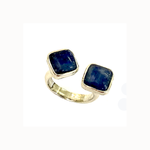 Ring with kyanite stones model 0195 - Agau Gioielli