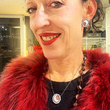 Silver earrings with cameos model 0398 - Agau Gioielli