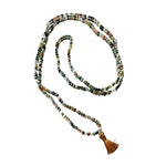 Gemstone necklace with tuft model 0939 - Agau Gioielli