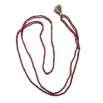 Gemstone necklace with tuft model 0939 - Agau Gioielli