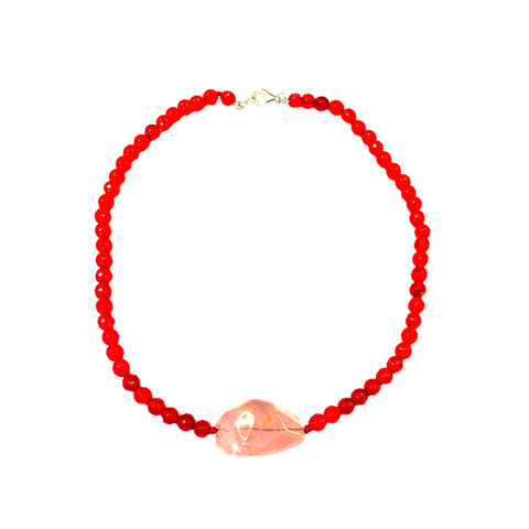 Multicolor long necklace and choker set - Agau Gioielli