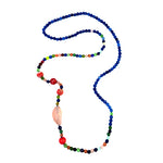 Multicolor long necklace and choker set - Agau Gioielli