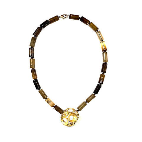 Natural agate necklace model 0627 - Agau Gioielli