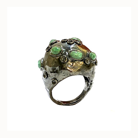 Emerald ring model 0328 - Agau Gioielli