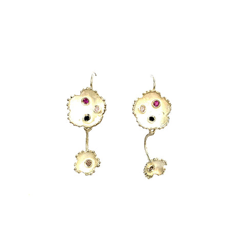 Salerno earrings with cubic zirconia model 0341 - Agau Gioielli