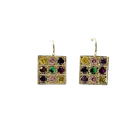 Square earrings model 0335 - Agau Gioielli