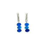 Silver weeping willow earrings with kyanite model 0389 - Agau Gioielli