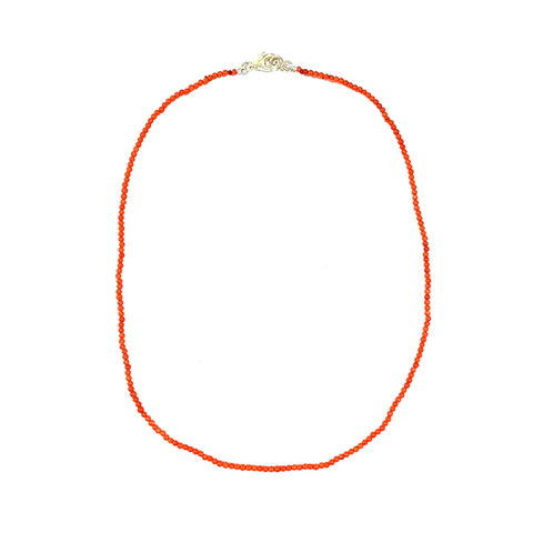 Coral bamboo necklace - Agau Gioielli