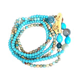 Fantasy long necklace with two elements model 0218 - Agau Gioielli