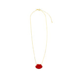 Lolita necklace with red lips. - Agau Gioielli