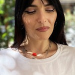 Lolita necklace with red lips. - Agau Gioielli