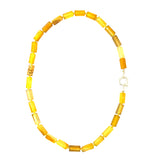 Necklace with agate cylinders and silver clasp model 0707 - Agau Gioielli