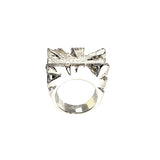 Divine star silver ring model 320 - Agau Gioielli