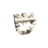 Divine star silver ring model 320 - Agau Gioielli