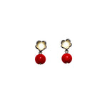 Salerno silver earrings with stone pendant - Agau Gioielli