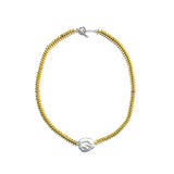 Hematite necklace with pearl model 0813 - Agau Gioielli
