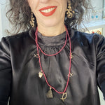 Gemstone necklace with tuft model 0939 - Agau Gioielli