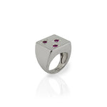 Square seal ring - Agau Gioielli