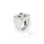 Square seal ring - Agau Gioielli