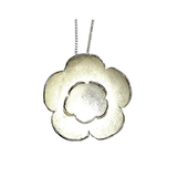 Salerno silver pendant with two flowers model 0290 - Agau Gioielli