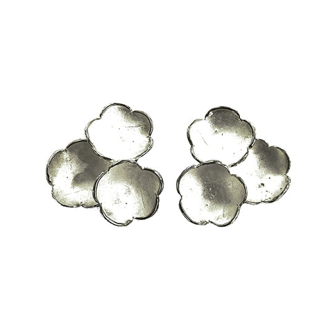 Earrings with three flowers Salerno collection model 0291 - Agau Gioielli
