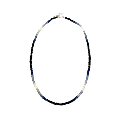 Faceted natural sapphire necklace - Agau Gioielli