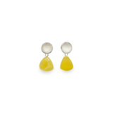 Earrings with natural yellow Baltic amber drops model 0292 - Agau Gioielli