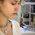 Faceted natural emerald necklace - Agau Gioielli