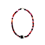 Agate necklace with black central - Agau Gioielli