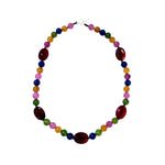 Tourmaline jade and red agate necklace - Agau Gioielli