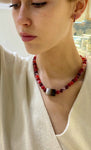 Agate necklace with black central - Agau Gioielli