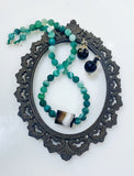 Agate necklace with black central - Agau Gioielli