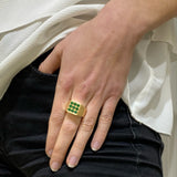 Square ring model 07 - Agau Gioielli