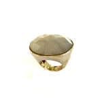 Ring with facetted oval agate - Agau Gioielli