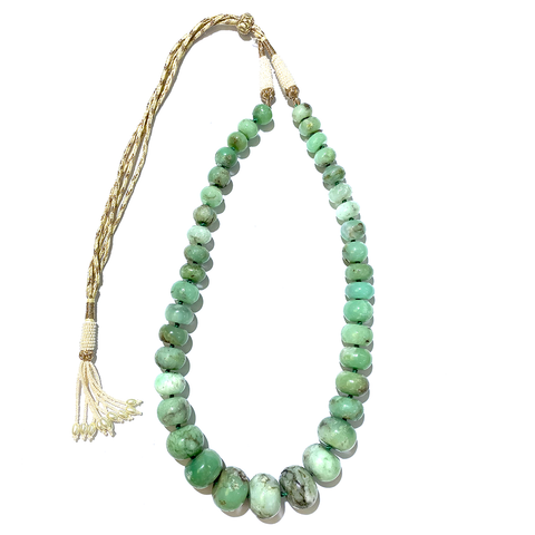 Chrysoprase necklace with stepped rondelle elements - Agau Gioielli