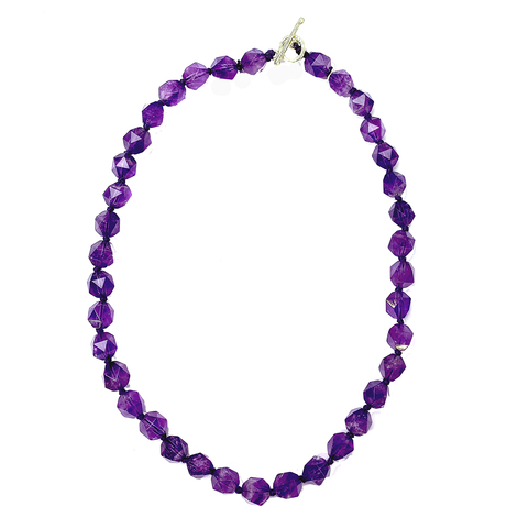 Necklace in natural African amethyst - Agau Gioielli