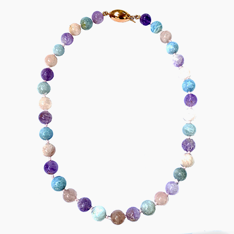Multicoloured aquamarine necklace - Agau Gioielli