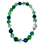 Fluorite necklace with oval clasp - Agau Gioielli