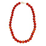 Coral bamboo choker - Agau Gioielli